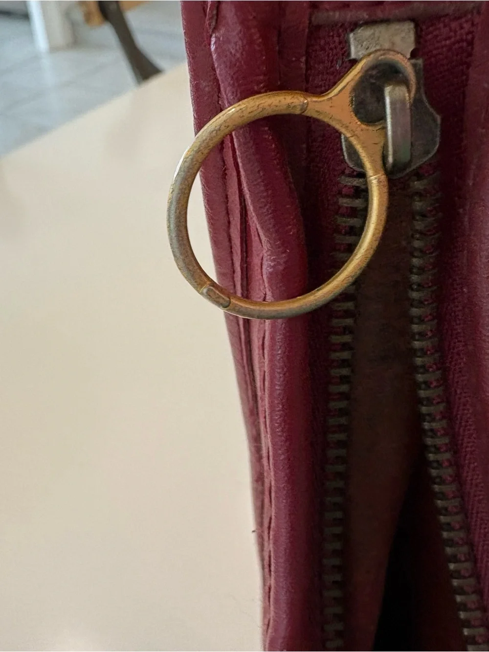 Coach Vintage Red Leather Hobo Shoulder Bag